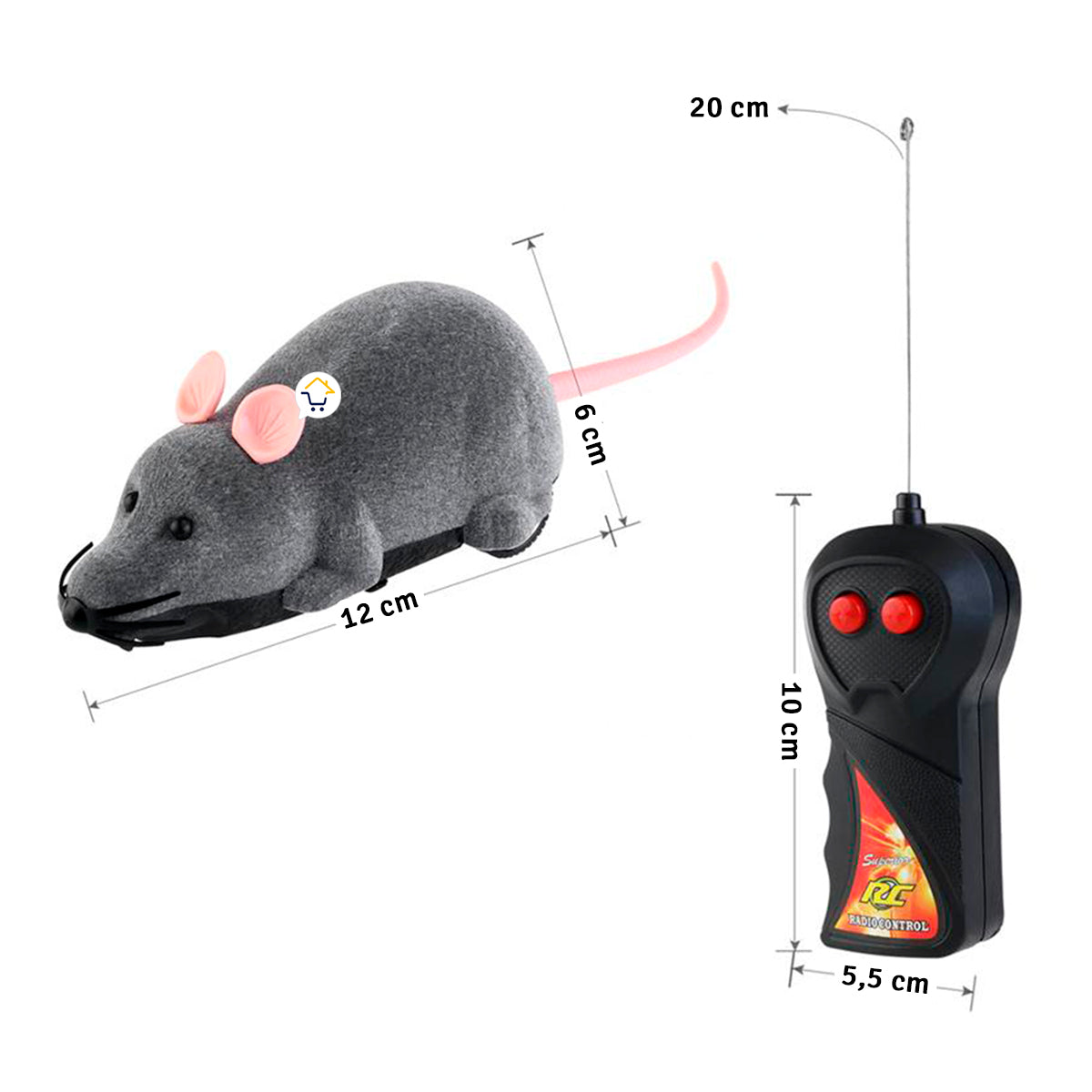 Juguete Ratón Control Remoto Gatos Mascotas 22022- Ms - Imagen 7