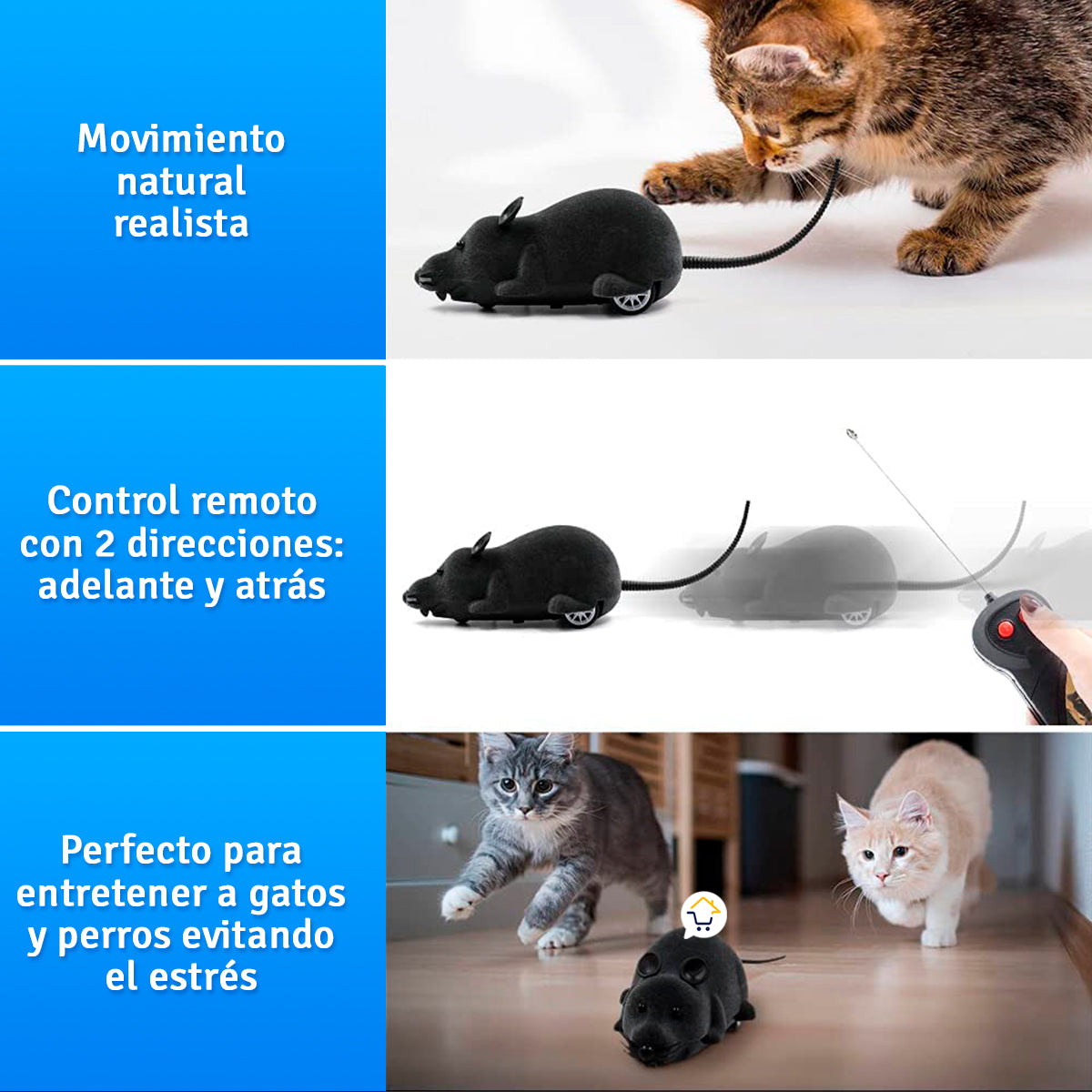Juguete Ratón Control Remoto Gatos Mascotas 22022- Ms - Imagen 5